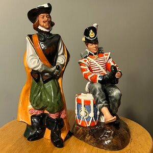 Royal Doulton Drummer Boy and Cavalier figurines!